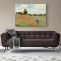 Impressionistisch canvas schilderij Veld met klaprozen van Claude Monet Korting