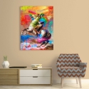 Moderne pop-art schilderij op canvas Napoleon 2.0 van Eric Chestier Verkoop