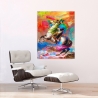 Moderne pop-art schilderij op canvas Napoleon 2.0 van Eric Chestier Korting