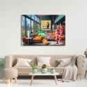 Canvas kunstwerk popart Surrealofts Milano Gerard Madau Verkoop