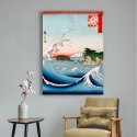 Canvasafdruk landschap van bergen en zee Monte Fuji Hokusai Kanagawa Verkoop