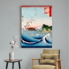 Canvasafdruk landschap van bergen en zee Monte Fuji Hokusai Kanagawa Verkoop