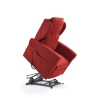Relaxfauteuil met 2 motoren in stof met sta-op-systeem en wielen Omega Korting