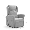 Relaxfauteuil met 2 motoren in stof met sta-op-systeem en wielen Omega 