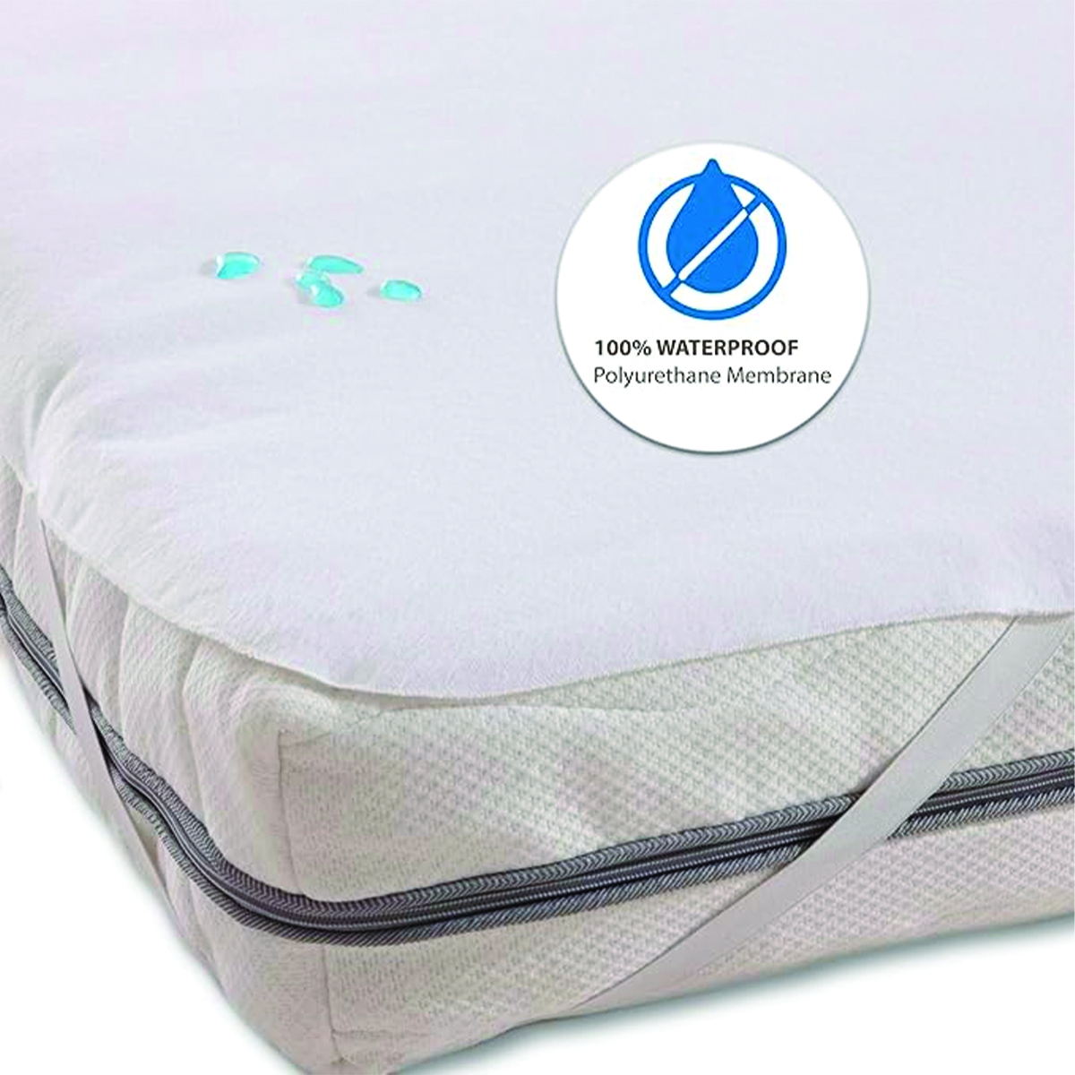 Waterdichte matrastopper voor tweepersoonsbed 160x200cm Huston Aanbieding