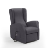 Relax fauteuil in stof met 2 motoren, wielen en sta-op functie Trilly Korting