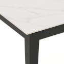 Moderne uitschuifbare eettafel 90x160-400 met marmerlook Harper Aanbod