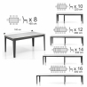 Uitschuifbare moderne eettafel 90x160-400 marmerlook Harper Karakteristieken