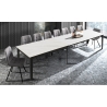 Moderne uitschuifbare eettafel 90x160-400 met marmerlook Harper Verkoop