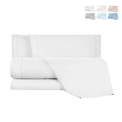 Beddenset voor tweepersoonsbed van katoen met lakens en 2 kussenslopen Toronto Aanbieding