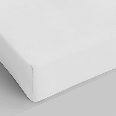Hoeslaken voor tweepersoonsbed 160x200cm wit katoen Toronto Aanbieding
