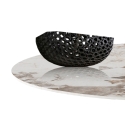 Eettafel design uitschuifbaar marmer look 160x160x75 Arvin Onice Prijs