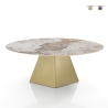Eettafel design uitschuifbaar marmer look 160x160x75 Arvin Onice Voorraad