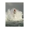 Canvas schilderij met vuurtoren tussen de golven La Jument Jean Guichard Aanbod