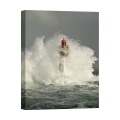Canvas schilderij met vuurtoren tussen de golven La Jument Jean Guichard Aanbieding