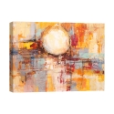 Moderne abstracte schilderij print in kleur Zonsondergang Reflecties Lucas Aanbieding