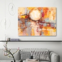 Moderne abstracte schilderij print in kleur Zonsondergang Reflecties Lucas Korting