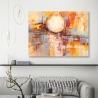 Moderne abstracte schilderij print in kleur Zonsondergang Reflecties Lucas Korting