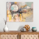 Abstracte kleurrijke schilderij op modern canvas Zonsondergang van de maan Lucas Verkoop