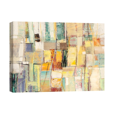 Modern kleurrijk abstract canvas schilderij Lente Kleuren Lucas Aanbieding
