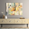 Modern kleurrijk abstract canvas schilderij Lente Kleuren Lucas Verkoop