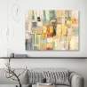 Modern kleurrijk abstract canvas schilderij Lente Kleuren Lucas Korting