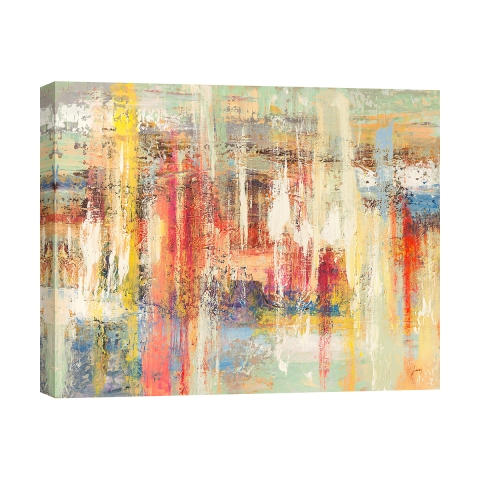 Moderne abstracte canvas schilderij Kleuren weerspiegeld Lucas Aanbieding