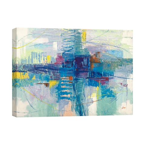Abstract schilderij op canvas Doekavond aan zee Lucas Aanbieding