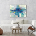 Abstract schilderij op canvas Doekavond aan zee Lucas Korting