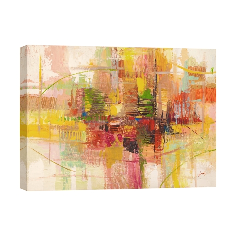 Canvas schilderij abstract kleurrijk voor woonkamer Estate Lucas Aanbieding