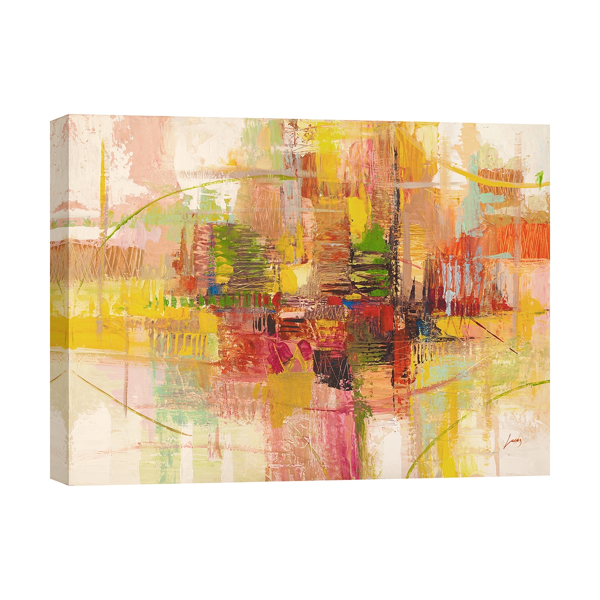 Canvas schilderij abstract kleurrijk voor woonkamer Estate Lucas Aanbieding Canvas schilderij abstract kleurrijk voor woonkamer Estate Lucas Aanbieding