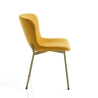 Set van 4 moderne stoffen stoelen voor eetkamer keuken Rann Gold Korting