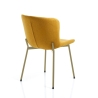Set van 4 moderne stoffen stoelen voor eetkamer keuken Rann Gold Kortingen