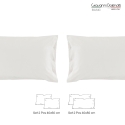 Set van 2 kussenslopen 50x80 cm van percal katoen met flap Miami Karakteristieken