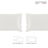 Set van 2 kussenslopen 50x80 cm van percal katoen met flap Miami Karakteristieken