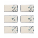 Set van 6 rechthoekige serveerschalen van keramiek 29x15cm Marechiaro Aanbieding
