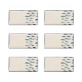 Set van 6 rechthoekige serveerschalen van keramiek 29x15cm Marechiaro Aanbieding