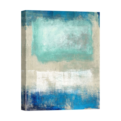 Abstract Schilderij op Canvas Modern Beige Blauw Magic Sea Ludwig Maun Aanbieding