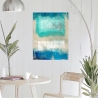 Abstract Schilderij op Canvas Modern Beige Blauw Magic Sea Ludwig Maun Korting