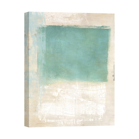 Canvas schilderij modern abstract beige blauw Libra I Ludwig Maun Aanbieding