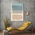 Abstracte canvas schilderij beige en blauwe tinten Libra II Ludwig Maun Verkoop