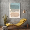 Abstracte canvas schilderij beige en blauwe tinten Libra II Ludwig Maun Verkoop