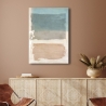 Abstracte canvas schilderij beige en blauwe tinten Libra II Ludwig Maun Korting