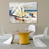 Modern schilderij op canvas Boten op het strand Luigi Florio Verkoop