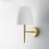 Gouden metalen wandlamp voor binnen met witte glazen diffuser Ares AP1 Aanbieding