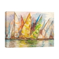 Canvas schilderij met botenprint Regata di Primavera Luigi Florio Aanbieding