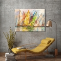 Canvas schilderij met botenprint Regata di Primavera Luigi Florio Verkoop