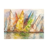 Canvas schilderij met botenprint Regata di Primavera Luigi Florio Aanbod