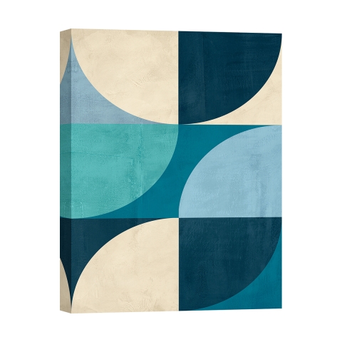Abstract geometrisch schilderij op canvas Deep Waters Sandro Nava Aanbieding