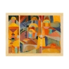 Abstract geometrisch schilderij op canvas Temple Gardens Paul Klee Aanbod